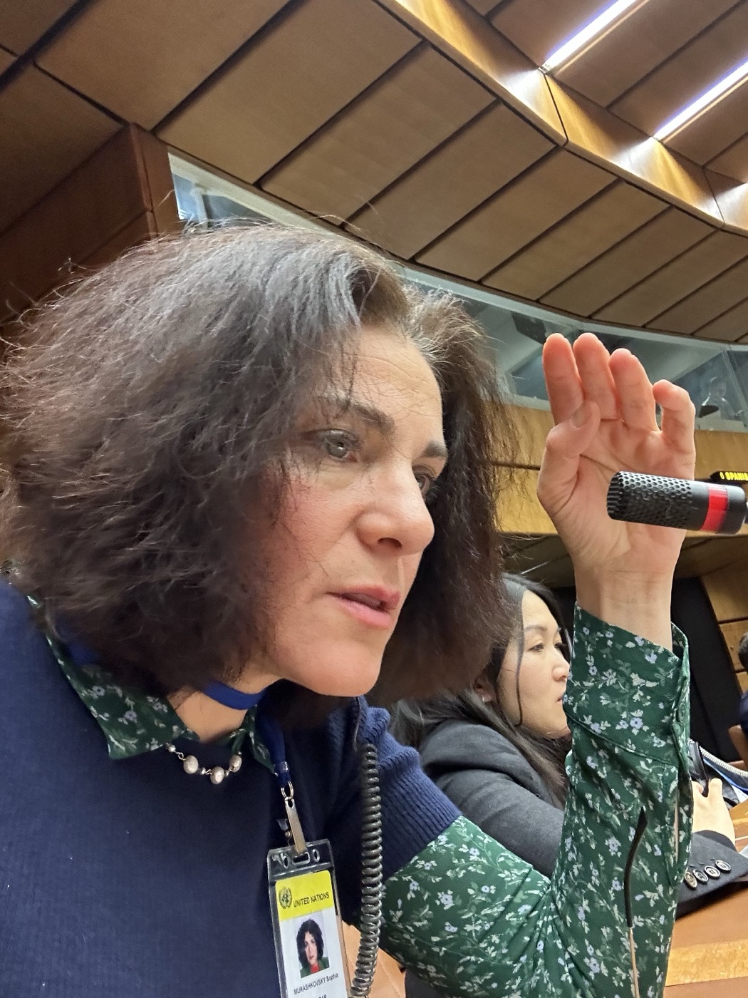 Sophia Romma speaking at the United Nations